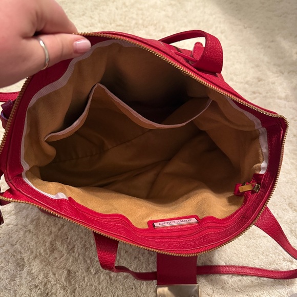 Jimmy Choo Rhea Red Leather Shopper with Dustbag - Picture 11 of 14